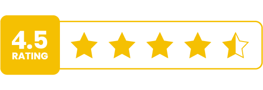 Evaluation 4,5 étoiles sur 5